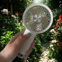 KanguruMarkt®  USB ile Şarj Olabilen 3 Ayarlı Fan Modlu Çanta Tipi El Fanı