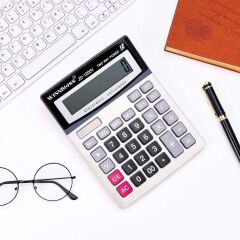 KanguruMarkt® 12 Haneli Geniş LCD Ekran, Pilli Büyük Düğmeli Hesap Makinesi