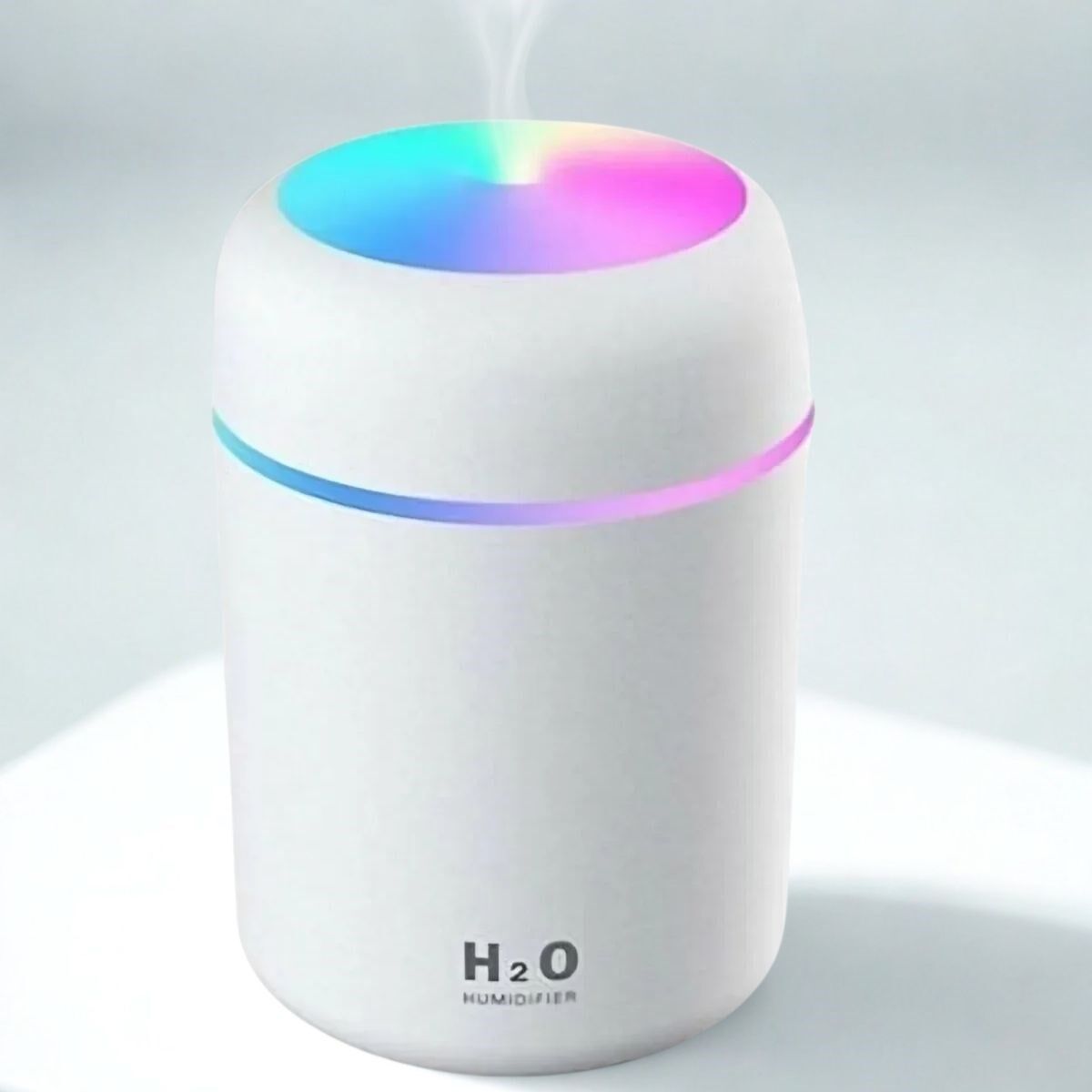 KanguruMarkt® Usb Rengarenk Işıklı 300 ml Ulrasonik Hava Nemlendirici Buhar Makinesi Ve Hava Aroma Difüzörü