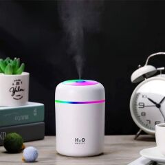 KanguruMarkt® Usb Rengarenk Işıklı 300 ml Ulrasonik Hava Nemlendirici Buhar Makinesi Ve Hava Aroma Difüzörü