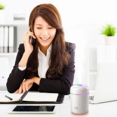 KanguruMarkt® Usb Rengarenk Işıklı 300 ml Ulrasonik Hava Nemlendirici Buhar Makinesi Ve Hava Aroma Difüzörü