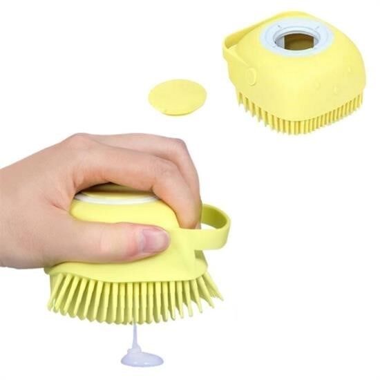 Yumuşak Silikon Esnek Jel Hazneli Masaj Fonksiyonlu Duş Lifi