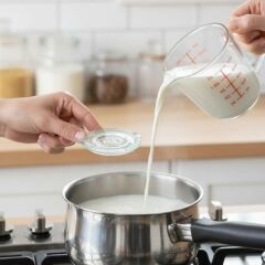 Cam Süt Kaynatma ve Taşma Önleyici Aparat