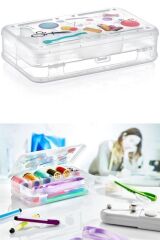 Çift Taraflı Bölmeli Hobi Dikiş Kutusu