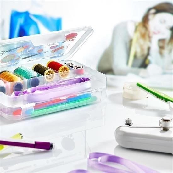 KanguruMarkt® Çift Taraflı Bölmeli Hobi Dikiş Kutusu Ardunio Malzeme Kutusu