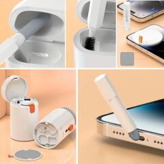 KanguruMarkt® 20 Parça Çok Fonksiyonlu Bilgisayar Temizleme Seti Klavye Cep Telefonu Kulaklık Temizleme Kalemi Toz Alma Multi Temizlik Kiti 20in1