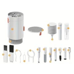 KanguruMarkt® 20 Parça Çok Fonksiyonlu Bilgisayar Temizleme Seti Klavye Cep Telefonu Kulaklık Temizleme Kalemi Toz Alma Multi Temizlik Kiti 20in1