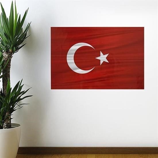 KanguruMarkt® Dalgalanma Efektli Manyetik Duvar Stickerı Türk Bayrağı 75 x 50 cm