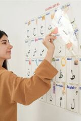 KanguruMarkt® 70x100 cm Statik Kağıt Elif-Ba Öğrenme Tahtası