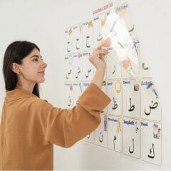 KanguruMarkt® 70x100 cm Statik Kağıt Elif-Ba Öğrenme Tahtası