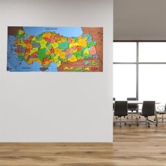 Renkli Türkiye Haritası Manyetik Duvar Stickerı