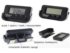 KanguruMarkt® Ev ve Araç Tipi Dijital Saat Kronometreli Alarmlı Pilli Saat