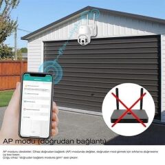 KanguruMarkt® 20 MP HD Lens İç Dış Mekan Suya Danıklı IP Wifi Network Güvenlik Kamerası Wifi Kamera