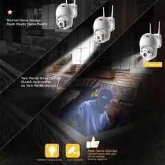 KanguruMarkt® 20 MP HD Lens İç Dış Mekan Suya Danıklı IP Wifi Network Güvenlik Kamerası Wifi Kamera