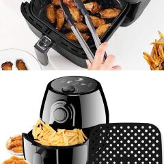 Siyah Isıya Dayanıklı Yıkanılabilir Silikon Fırın ve Airfryer Pişirme Matı