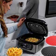 Siyah Isıya Dayanıklı Yıkanılabilir Silikon Fırın Ve Airfryer Pişirme Matı