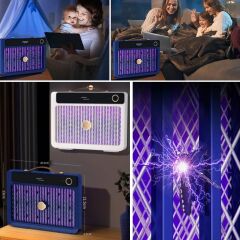 KanguruMarkt 4000mAh Şarj Edilebilir Kablosuz 3000V Yüksek Güçlü Elektrikli Sivrisinek Öldürücü Sivrisinek Öldürme Lambası,Sinek Kıran BG-009 2000 mah