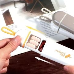 KanguruMarkt® 3 Bölmeli Taşınabilir Seyahat Tipi Hap Saklama Kutusu İlaç Saklama Kutusu