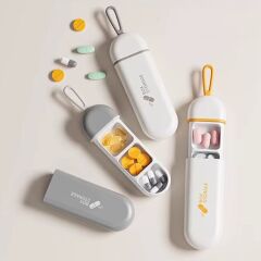 KanguruMarkt® 3 Bölmeli Taşınabilir Seyahat Tipi Hap Saklama Kutusu İlaç Saklama Kutusu