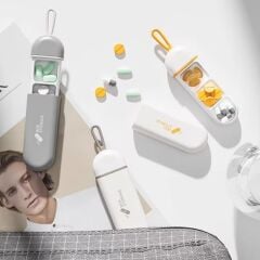 KanguruMarkt® 3 Bölmeli Taşınabilir Seyahat Tipi Hap Saklama Kutusu İlaç Saklama Kutusu