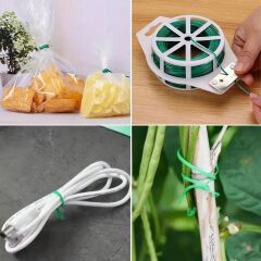 KanguruMarkt® 50 Metre Kendiliğinden Kesici Bıçaklı Bitki Saksı Kablo Sabitleme Teli