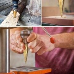 KanguruMarkt®  3 Parça Kademeli Matkap Ucu Paslanmaz Uç Alüminyum Sac Demir Delme Seti