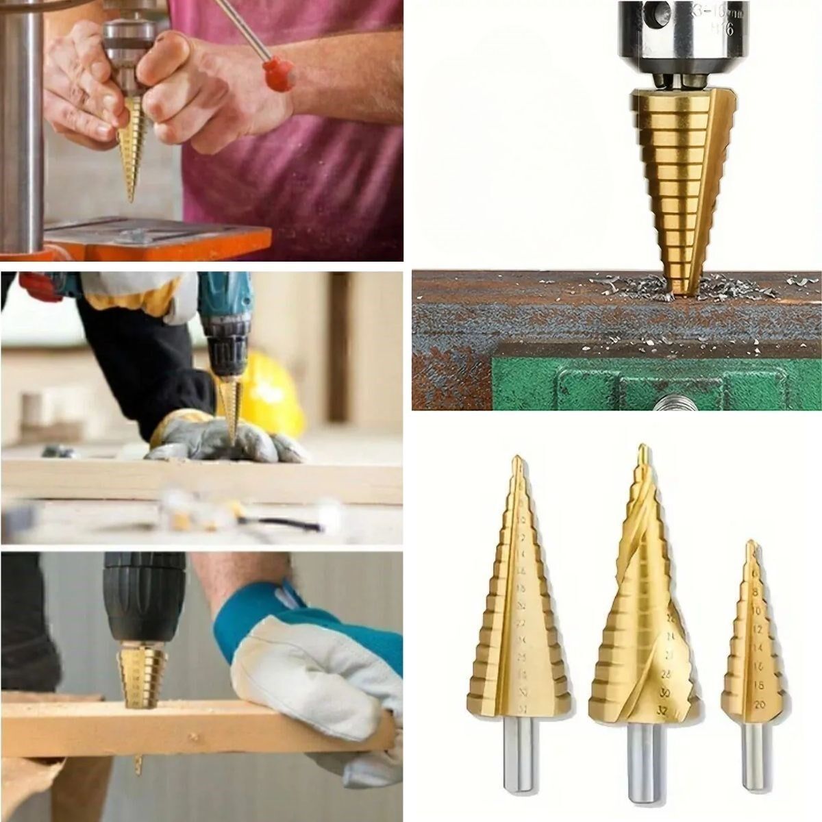 3 Parça Kademeli Matkap Ucu Paslanmaz