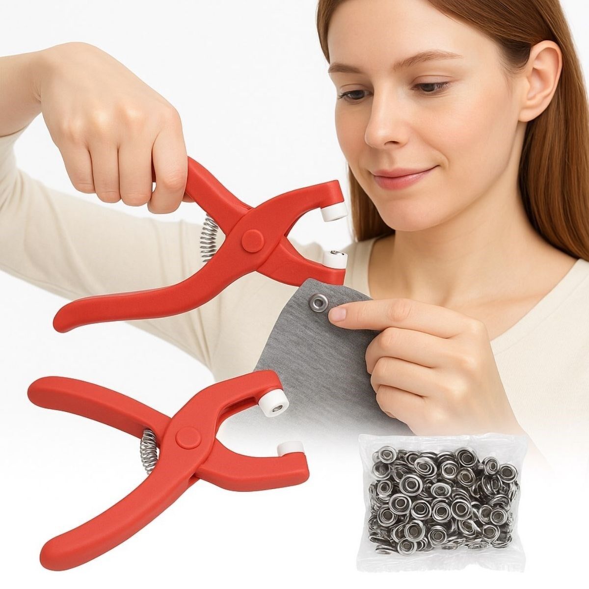 Plastik Tekstil Ürünleri İçin Çıtçıt Takma Aleti