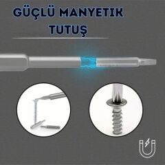 KanguruMarkt® 25 Parça 24 farklı uçlu Mıknatıslı 25 in 1  Tornavida Seti