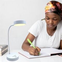 Yuvarlak USBli Dokunmatik 3 Kademeli Özel Göz Korumalı Masa Lambası