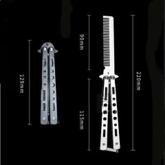Gri Katlanabilir Paslanmaz Çelik Kelebek Bıçak Tarak