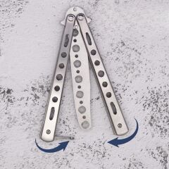 Gri Katlanabilir Paslanmaz Çelik Kelebek Bıçak Tarak