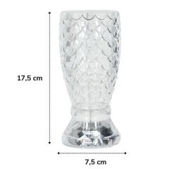 KanguruMarkt® Balık Süzgeç Model USB Şarjlı Kumandalı 16Farklı Işık Modlu Masa Üstü Kristal Akrilik Led