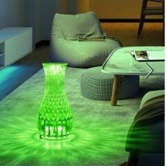 Sürahi Model USB Şarjlı Kumandalı 16 Farklı Işık Modlu Kristal Akrilik Lamba