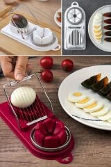 KanguruMarkt® Çok Fonksiyonlu Eşit Yumurta ,Meyve Dilimleyici Kesici Aparat