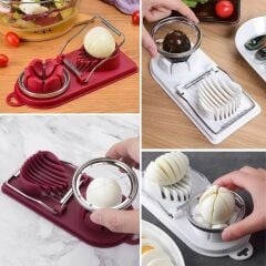 KanguruMarkt® Çok Fonksiyonlu Eşit Yumurta ,Meyve Dilimleyici Kesici Aparat