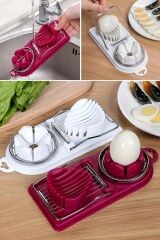 KanguruMarkt® Çok Fonksiyonlu Eşit Yumurta ,Meyve Dilimleyici Kesici Aparat